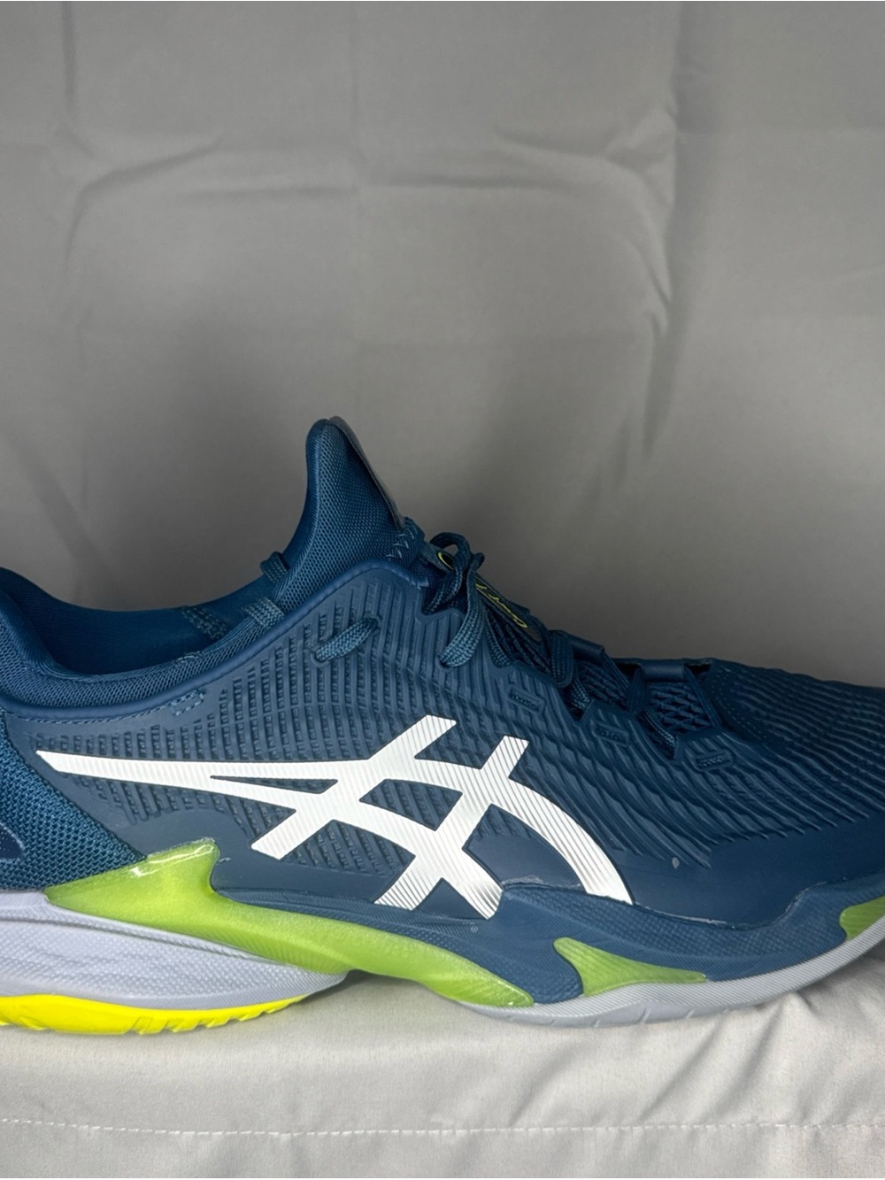 ASICS Men's Court FF 3 Tennis Shoes Size 10.5 Mako Blue/White 1041A370